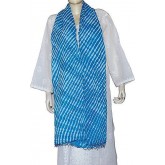 Bleu Echarpe Printemps 'été 2011 en coton Femmes Accessories 223 x 101 cm