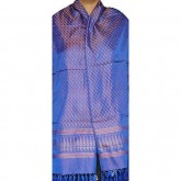 Echarpe faite main Vêtements indien de prestige en soie 177 x 50 Cm