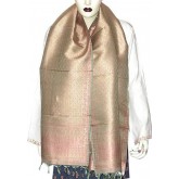 Echarpe faite main Vêtements indien de prestige en soie 182 x 55 Cm